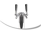 UBC Single Column - Double Faucet Keg Beer Tower