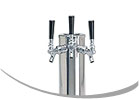 UBC Single Column - Triple Faucet Draft BeerTower
