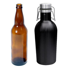Beer Bottles and Growlers